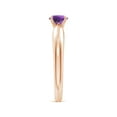 thumbnail image 3 of ANGARA Natural 0.45 Ct. Amethyst Solitaire Ring in 14K Rose Gold for Women (Ring Size: 6), 3 of 9