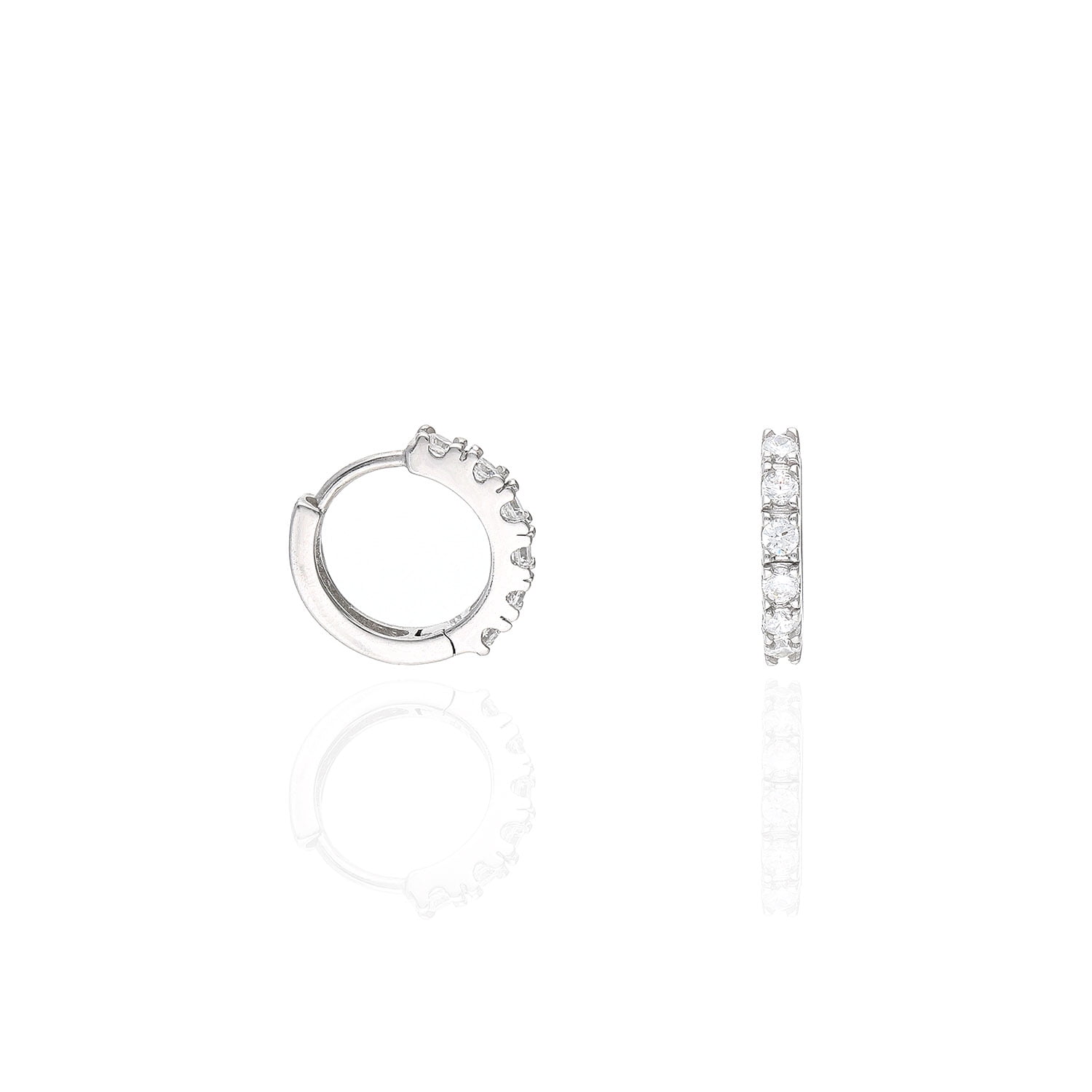White Fire Opal & 925 Sterling Silver Wide Hoops 5/8" 15mm Huggie Earrings