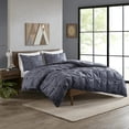 thumbnail image 2 of INKIVY Masie 3 Piece Duvet Cover Mini Set Navy FullQueen, 2 of 5