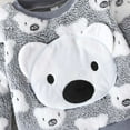thumbnail image 6 of JTieacloth 2Pcs Boys Pants Set Toddler Boys Winter Outfits 2 Piece Set Cute Bear Print Pullover Hoodie And Pants Warm Lined Casual Play Clothes For Baby Boys,Sizes 9-12 Months(Gray), 6 of 6