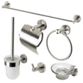 thumbnail image 1 of ALFI Brand AB9513-BN Brushed Nickel Matching Bathroom Accessory Set, 6 Piece, 1 of 1