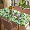 thumbnail image 3 of St. Patrick's Day Table Cloths for 5 Foot Rectangle Tables, Lucky Shamrocks Spring Country Leaves Patio Waterproof Elastic Fitted Tablecloths, Washable Rectangular Table Cover for Camping, 3 of 8