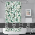 thumbnail image 6 of Sage Green Eucalyptus Shower Curtain, Spring Watercolor Botanical Shower Curtain Set with Hooks Olive Green Plant Leaves Shower Curtain Waterproof Fabric Bathroom Decor, 72x72 Inch, 6 of 7
