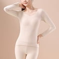 thumbnail image 2 of Lenpel Girls' Thermal Shirts Fleece Lined Long Sleeve V Neck Striped Slim Base Layer Tops Basic Warm Undershirts(White,12-14 Years), 2 of 6