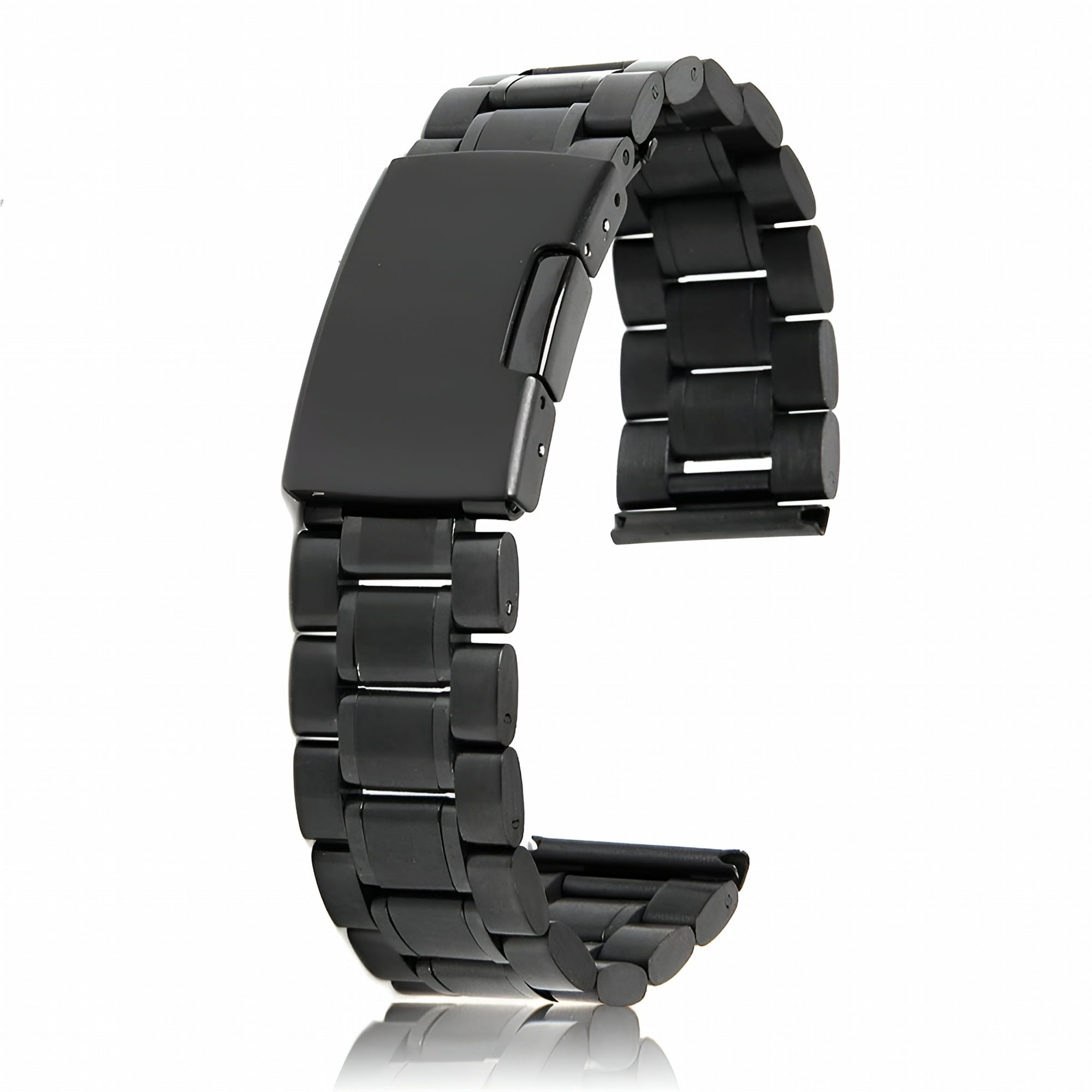 DESIGNICE Watch Band Strap Steel 20Mm Stainless Bracelet Bands Replacement Metal Curved End Belt Straps Men Straight Ends Bangle