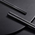 thumbnail image 5 of Ensemble de 10 Paires de Baguettes en Alliage Motif Noir, 5 of 5
