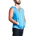 thumbnail image 3 of G-Style Men's Lightweight Athletic Casual Sleeveless Contrast Zipper Hoodie TH890 - Royal Blue - 3XL, 3 of 3