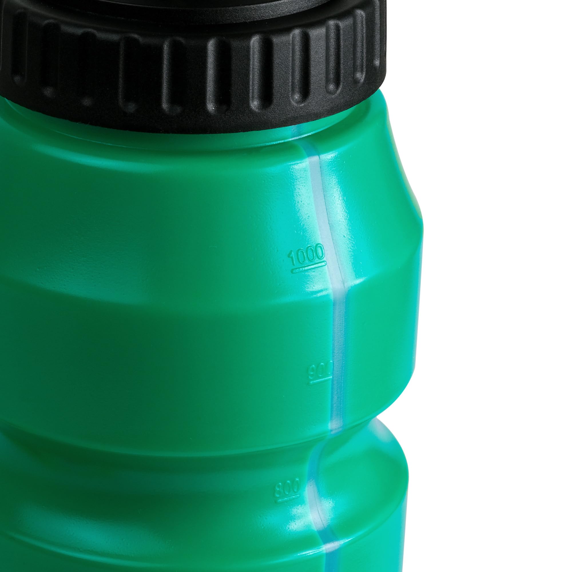 Cannon Sports 1 Liter Sports Water Bottle, BPA-Free, 34 Oz Capacity, Large Mouth, 2 lids (Straw and Squeeze), Great For Helmet Sports Such As Hockey, Lacrosse, Football, Boxing (6 Pack) (Green)