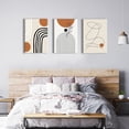 thumbnail image 3 of Boho Wall Art Canvas Prints: Minimalist Wall Art Aesthetic Geometric Mid Century Modern Wall Decor for Bedroom Bathroom Office Art Prints Set of 3 (12"x16")…, 3 of 6