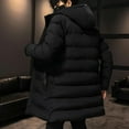 thumbnail image 4 of Municipal Clothing Men Winter Parka Long Section 2 Colors Warm Thicken Jacket Outwear Windproof Coat Hooded Plus Size, 4 of 6