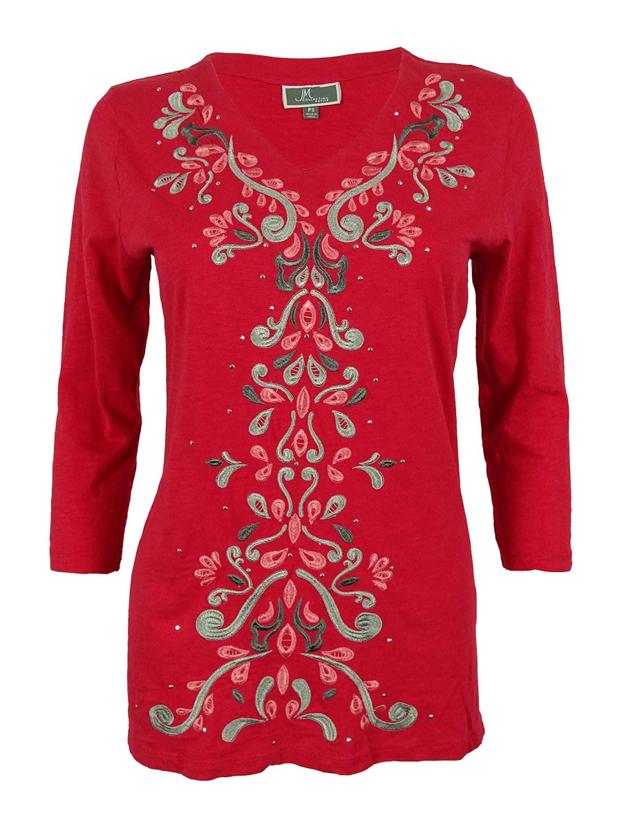 jm collection v neck blouses