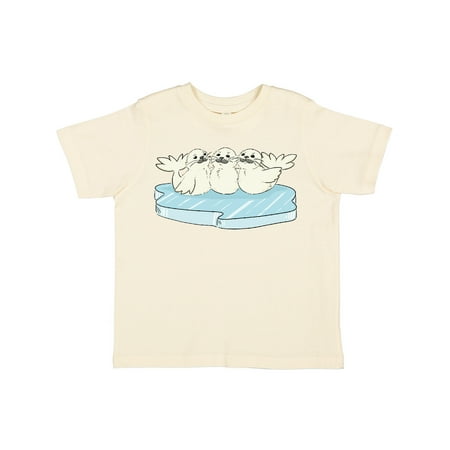 

Inktastic 3 Cute White Harp Seals on Ice Gift Toddler Boy or Toddler Girl T-Shirt