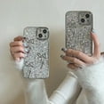 thumbnail image 2 of Luxury Bling Glitter 3D Bows Hard Phone Case Compatible with iPhone Case (Silver,iPhone 14 Pro Max), 2 of 6
