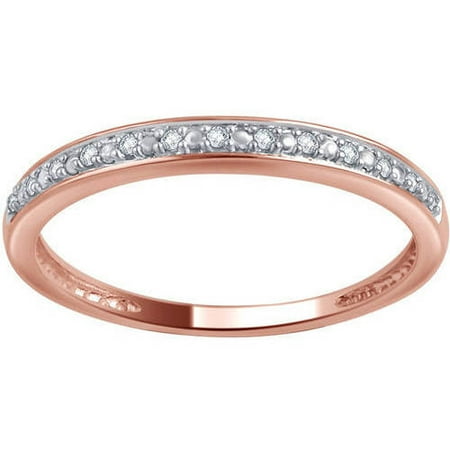 10kt Gold Round Diamond Accent Wedding Band, I-J/I2-I3