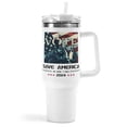 thumbnail image 1 of Aislada Doble Capa Trump 40 Oz Con Pajita Y Asa para Mujeres Hombres, 1 of 9