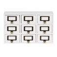 thumbnail image 2 of Kate and Laurel Apothecary Wood Desk Drawer Set, 9 Drawers, Rustic White, 2 of 3