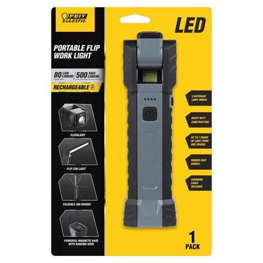 1 Pc, Feit 500 Lm Led Rechargeable Handheld Work Light W/Magnet