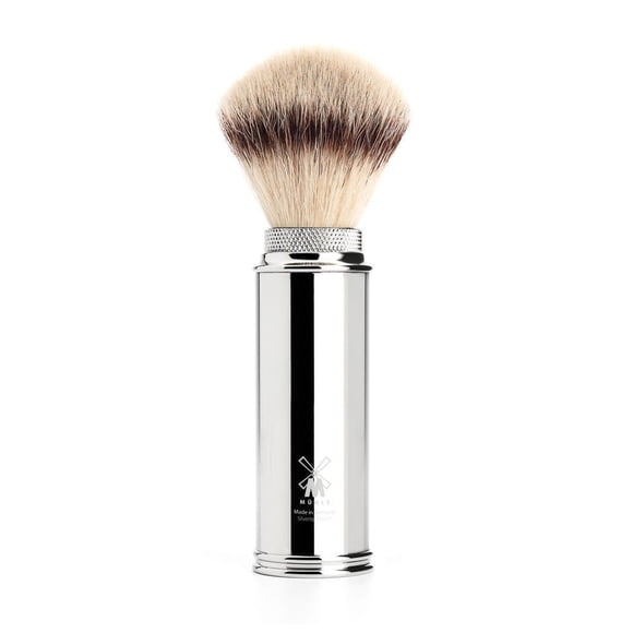 MUEHLE Brosse à Raser avec Fibre, Matériau du Manche Métal, Chromé, 1 Livre