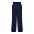 thumbnail image 7 of cocolona Yoga Pants Women Elastic Waist Wide Leg Casual Work Dress Pants with Pockets, 7 of 7