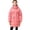 Pink, variant on Zpanxa Girls Hooded Drawstring Waist Long Puffer Jacket Kids Loose Bubble Warm Winter Coat with Big Cargo PocketsPink 7-8Years