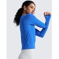 thumbnail image 4 of CRZ YOGA Seamless Long Sleeve Shirts for Women Workout Athletic Running Yoga Tops, 4 of 5