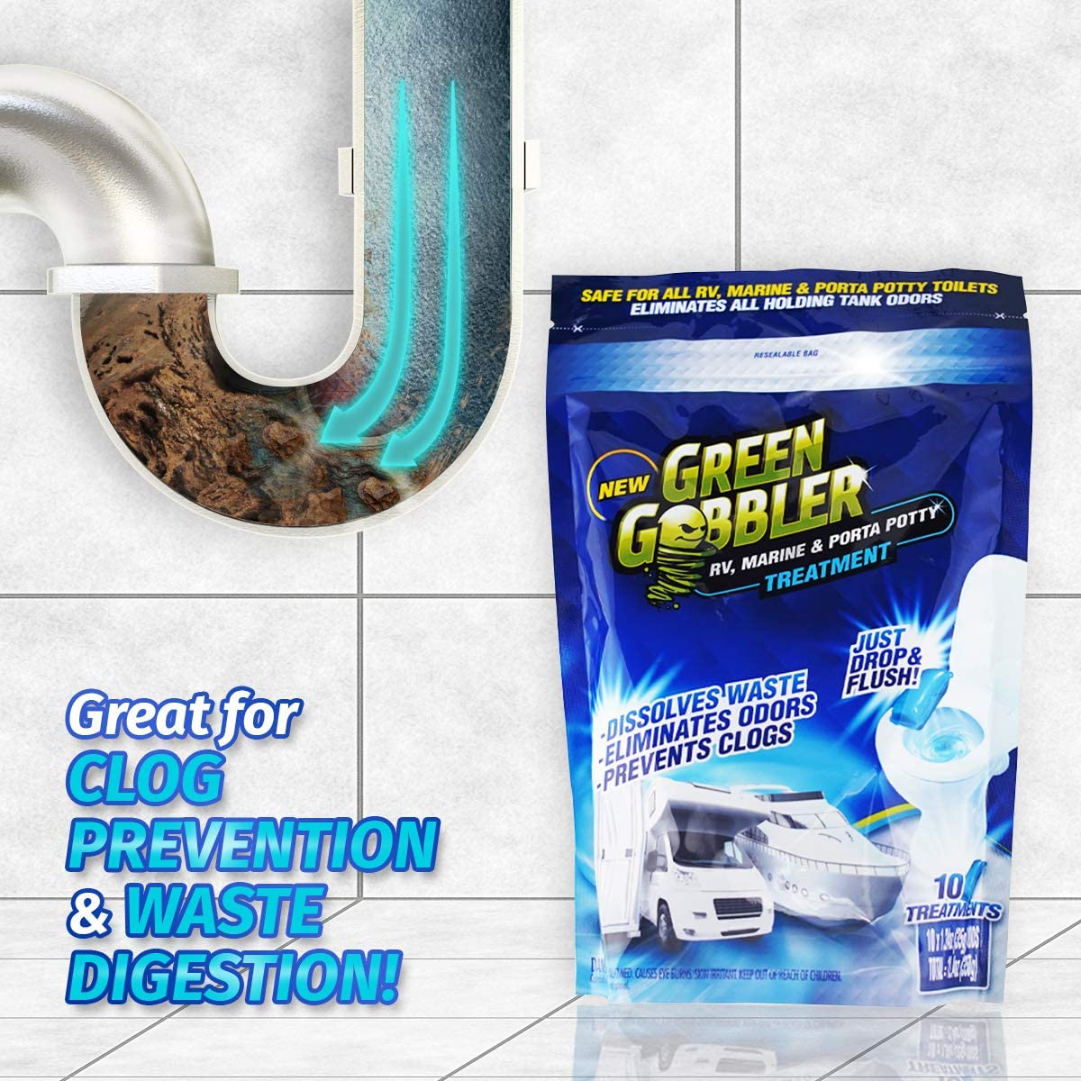 Buy Green Gobbler Holding Tank Deodorizer and Treatment RV, Marine