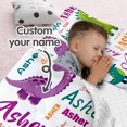 thumbnail image 3 of Kainsy Personalized Toddler Nap Mat with Removable Pillow & Blanket - Roll Up Nap Mat for Preschool- Soft Kids Dinosaur Sleeping Mat with Custom Name - for Boys Girls Kindergarten Daycare, 3 of 9