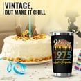 thumbnail image 4 of 50th Birthday Gifts for Him, Her - 1975 50th Birthday Decorations - Funny 50 Year Old Gifts for Men, Women, Dad, Husband, Mom, Wife - Cool Turning 50 Ideas - 20oz Black Tumbler Cup Gift Box, 4 of 6