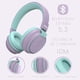 thumbnail image 2 of Auriculares para ni&ntilde;os, Bluetooth 5.3, inal&aacute;mbricos, 68 horas, volumen limitado, 85/96 dB, plegables con cable, micr&oacute;fono auxiliar para iPad, port&aacute;til, ni&a, 2 of 7