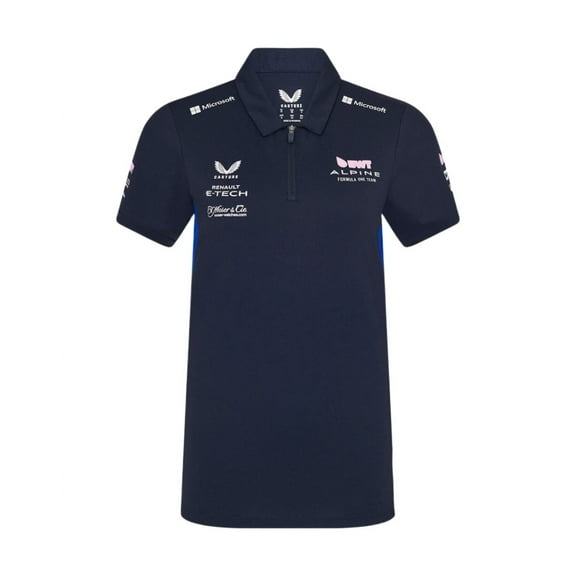 Alpine Racing F1 2025 Women's Team Polo Shirt- Navy