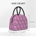 thumbnail image 5 of YFYANG Portable Waterproof Insulated Lunch Bag, Red Wavy Line Texture Reusable Cooler Bag / Picnic Bag for Adults Teens, 5 of 9