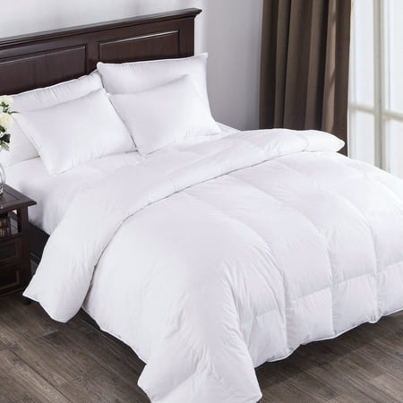Puredown All Seasons White Down Comforter Cotton 600 Fill Power