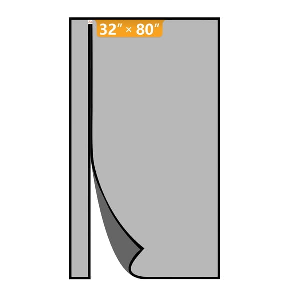 Yotache Puerta Mosquitera Magnética Reversible Con Apertura Lateral Izquierda Y Derecha, Se Adapta A Puertas De 32 X 80, Malla De Poliéster Mejorada Extraíble Para Puerta Trasera, Tamaño Real De La Mo