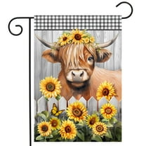 Briarwood Lane Highland Cow Garden Flag