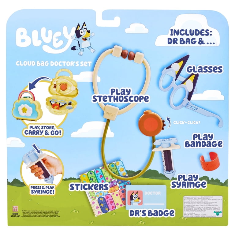 Bluey S7 Doctor Set with Cloud Bag Medical Kit Toys - Walmart.com