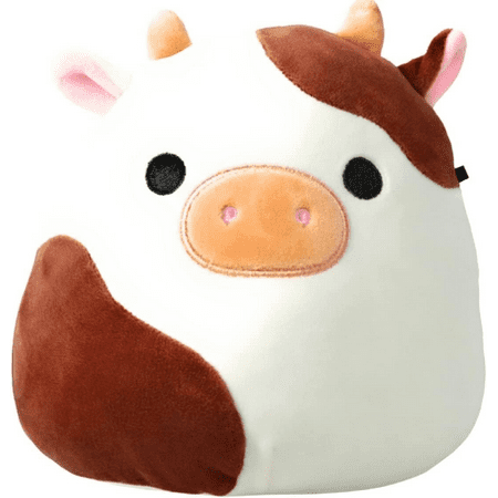 Squishmallows Official Kellytoy 7 Inch Soft Plush Squishy Toy Animals (Ronnie the Cow)