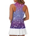 thumbnail image 5 of HUIACONG Sleeveless Golf Shirt with Sparkle Ombre Design, Women's Tennis Shirt for Athletic Casual Activity and Outdoor Golf Games, 5 of 7