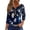 Dark Blue, variant on Easter Shirts for Women 2026 Cute Bunny Print Henley Shirts Happy Button V-Neck 3/4 Sleeve T Shirts Spring Fashion Clothes Beige M