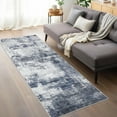 thumbnail image 2 of GlowSol Runner Rug 2'x6' Modern Abstract Washable Rugs for Laundry Room Indoor Soft Non Slip Low Pile Bedroom Rug, Indigo, 2 of 8