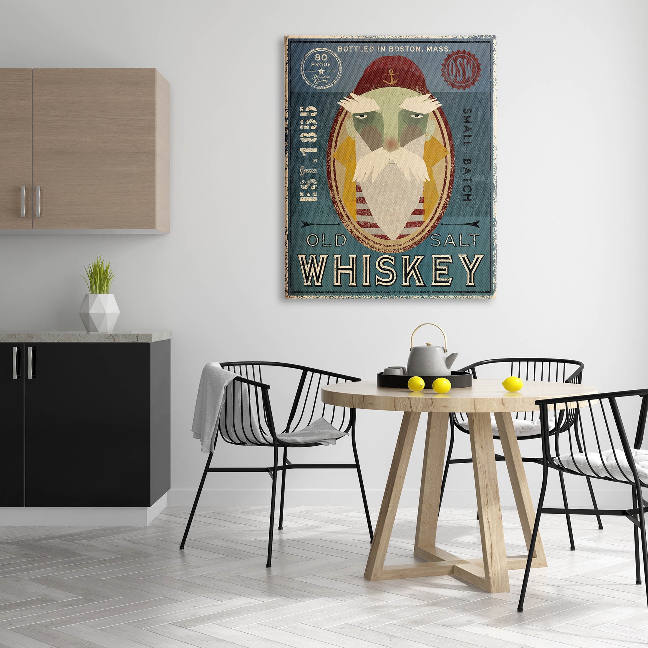 Stupell Industries Whiskey Bottling Sign Graphic Art Gallery Wrapped Canvas Print Wall Art, Design by Ryan Fowler
