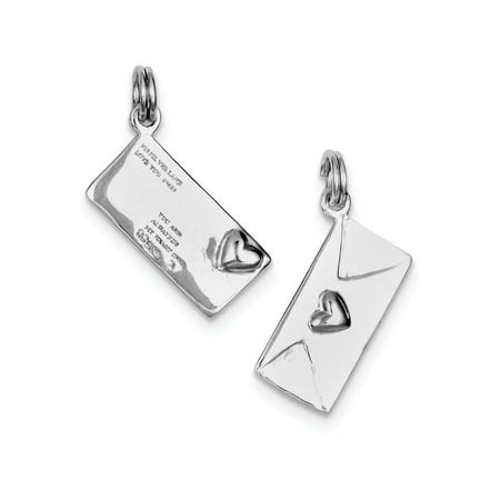 Finejewelers Sterling Silver Polished Letter Envelope Charm