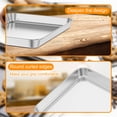 thumbnail image 4 of FUYGRCJ 2PCS Toaster Oven Pan, 10.43x8.07x0.98inch Baking Sheet Multipurpose Toaster Oven Tray, 304 Stainless Steel for Commercial and Home Baking, 4 of 10