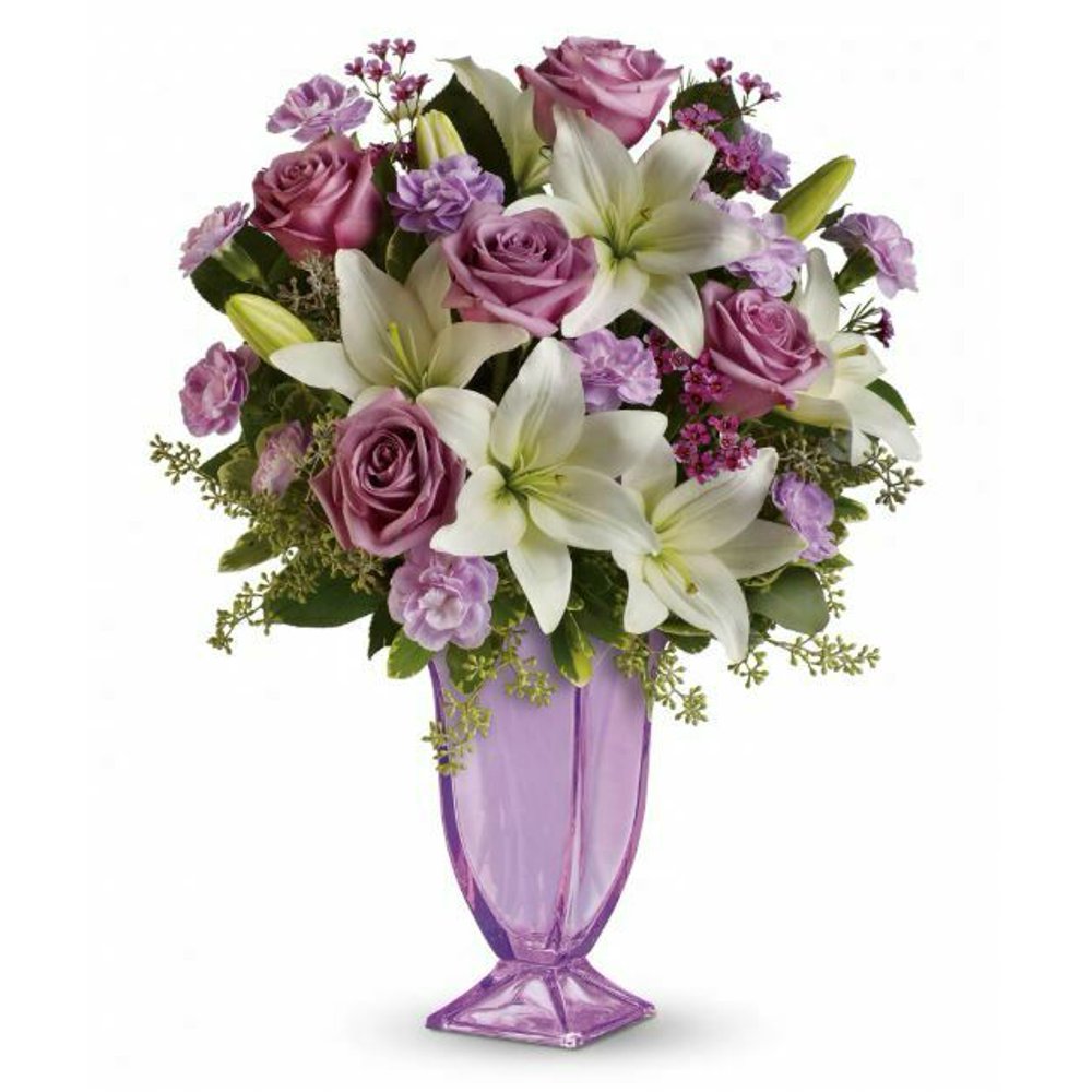 Teleflora's Lavender Love Bouquet Style 12M200 VASE ONLY!! Walmart