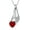 Red, variant on Heart Cremation Jewelry for Ashes Finger Heart Inlay Gemstone Urn Necklace Keepsake Memorial for Women Men