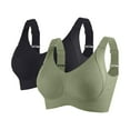 thumbnail image 2 of Ashirexll Sports Bras for Women Large Bust, Wireless Bras for Women, 2PC Fashion Sports Bra in Solid Color for Everyday Casual Wear, 2 of 3