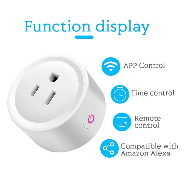 Mini Smart WiFi Socket Wireless Plug Socket Outlet Remote Control Power  Socket Smart Timer Plug for Smart Home