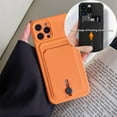 thumbnail image 2 of for iPhone 7 8 SE2 SE3 Case with Card Holder [Slim + Protective] Silicone Phone Case iPhone 7 8 SE2020 SE2022 Wallet for Women Men (Orange), 2 of 13