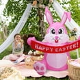 thumbnail image 4 of Easter Inflatable Outdoor Decorations 5 ft Tall Easter Bunny with Build-in LEDs Blow Up Inflatables for Easter Holiday Party Indoor, Outdoor, Yard, Garden, Lawn Fall, 4 of 7