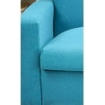 thumbnail image 4 of Knubmt 2 Seat Loveseat Sofa with Metal Legs, Comfortable Fabric Sofa Couch for Living Room, Apartment, Home, Office, Bedroom, Blue, 4 of 6
