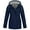 Navy, variant on Fall Jackets for Women Plus Size Women Casaul Solid Jackets Outdoor Plus Size Drawstring Zipper Hooded Raincoat Windproof Tops Coat with Pocket